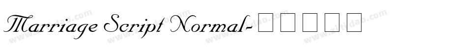 Marriage Script Normal字体转换